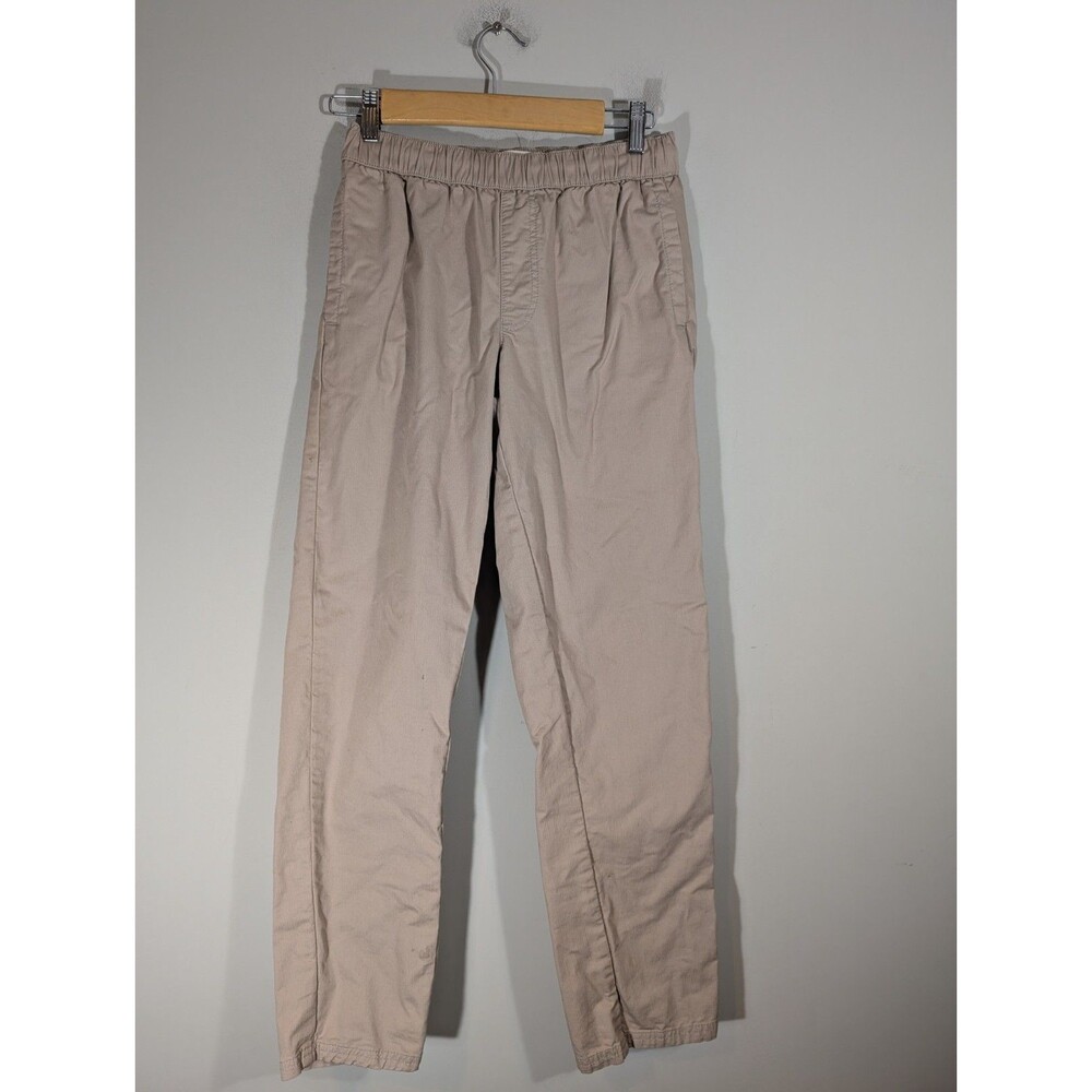 Pact Womens Organic Cotton Beige Khaki Pants Sz S Pull On Outdoors Travel Lounge